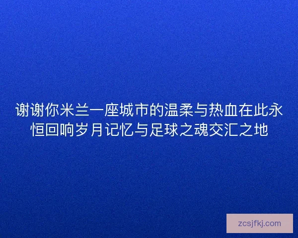 谢谢你米兰一座城市的温柔与热血在此永恒回响岁月记忆与足球之魂交汇之地